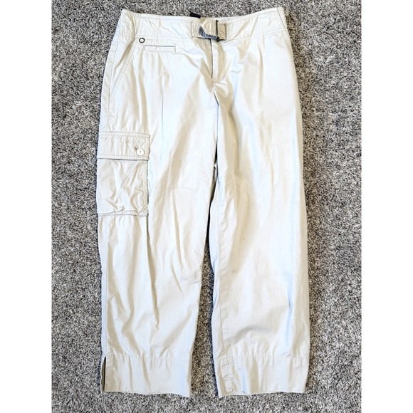 Ralph Lauren Other - Ralph Lauren Cargo Crop Pants womens Sz 2 Tan Khaki Fair Condition Utility Cinch
